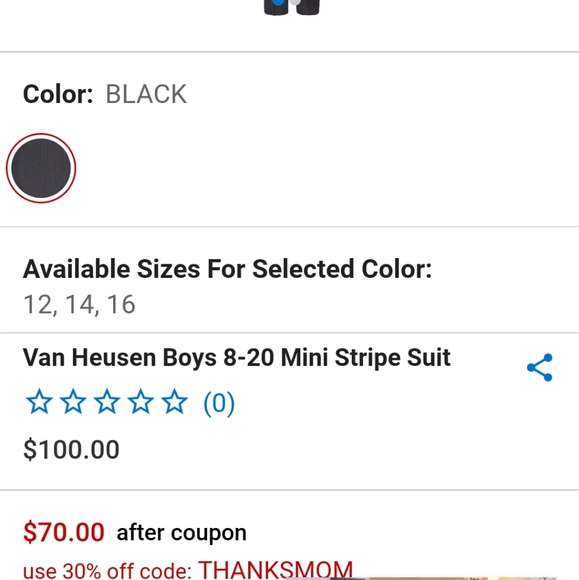 Boys Van Huesen Suit size 16 - Picture 2 of 2